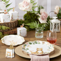 Thumbnail for Pink Woodland Baby 78 Piece Party Tableware Set (16 Guests)