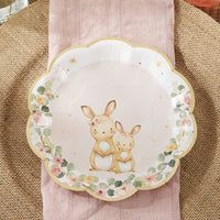 Thumbnail for Woodland Baby 7 in. Premium Paper Plates - Pink (Set of 16)