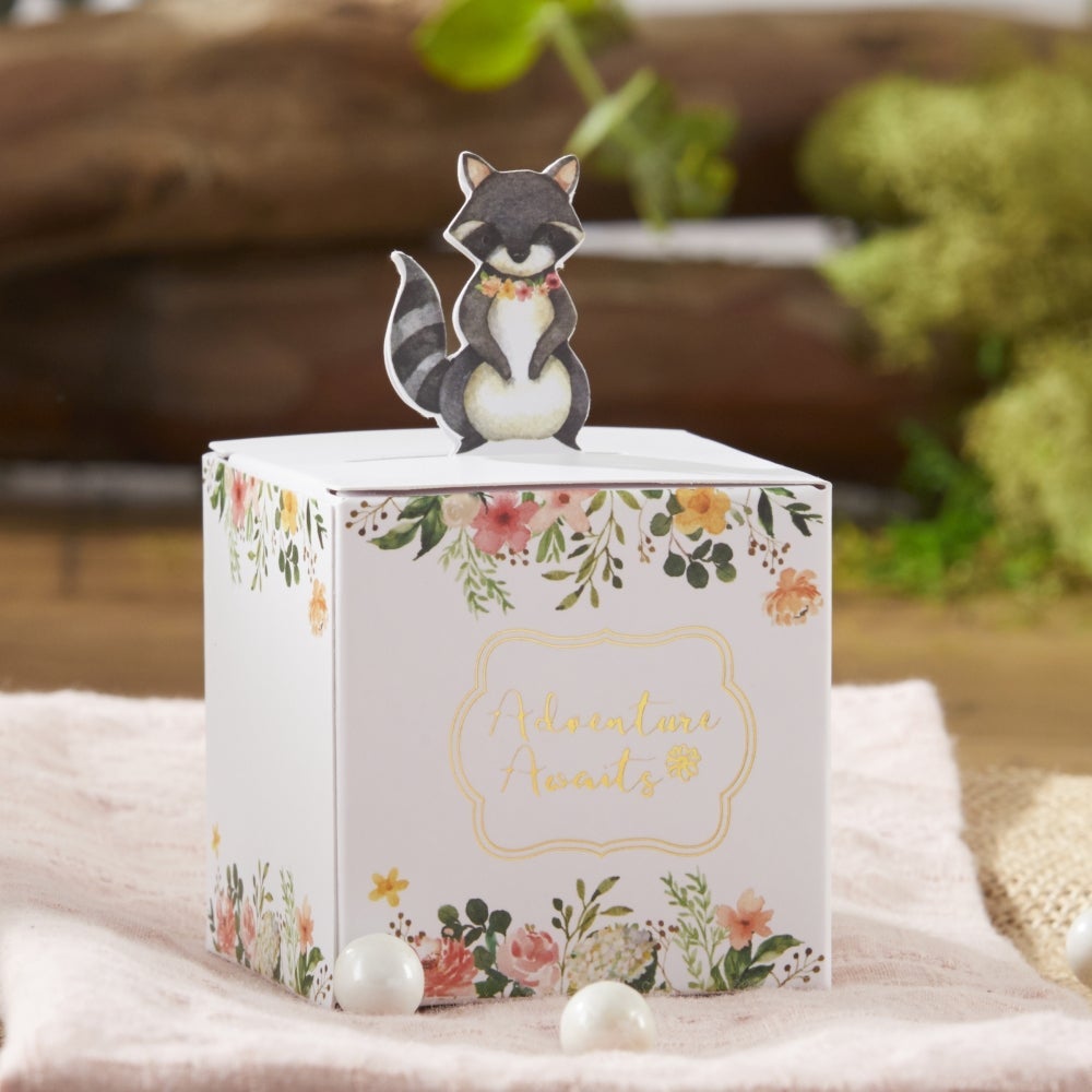 Woodland Baby Favor Box - Pink (Set of 24)