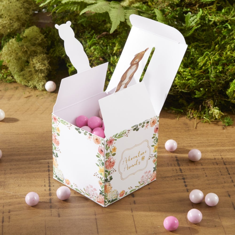 Woodland Baby Favor Box - Pink (Set of 24)