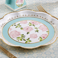 Thumbnail for Tea Time Whimsy 9 in. Premium Paper Plates - Blue (Set of 16)