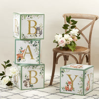 Thumbnail for Woodland Baby Block Box (Set of 4)