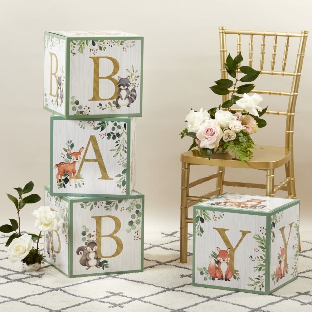 Woodland Baby Block Box (Set of 4)