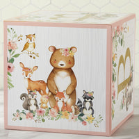Thumbnail for Pink Woodland Baby Block Box (Set of 4)