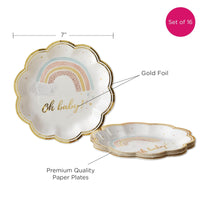 Thumbnail for Boho Rainbow Baby 62 Piece Party Tableware Set (16 Guests)