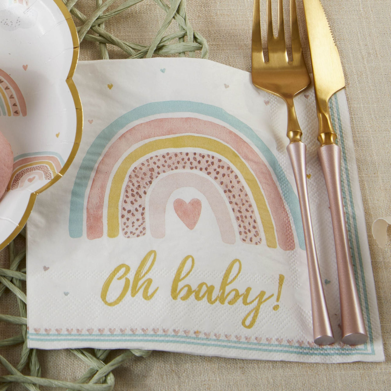 Boho Rainbow Baby 2 Ply Paper Napkins (Set of 30)