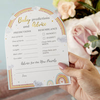 Thumbnail for Boho Rainbow Baby Advice Card & Baby Shower Game (Set of 50)