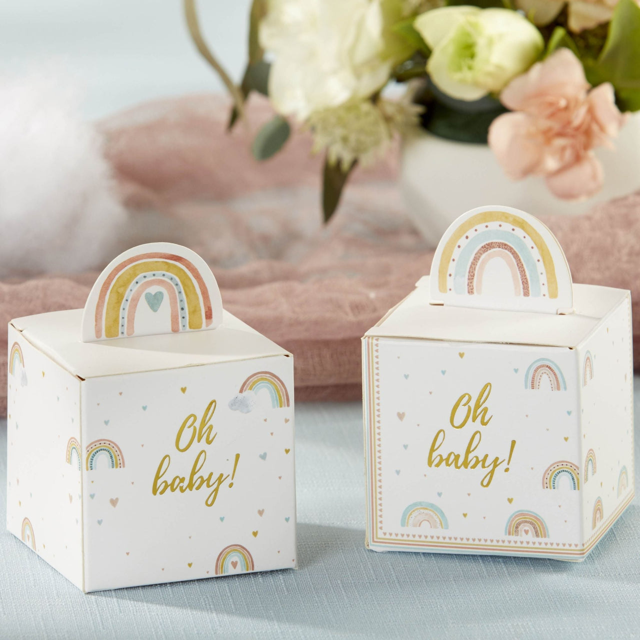 Boho Rainbow Baby Favor Box (Set of 24)