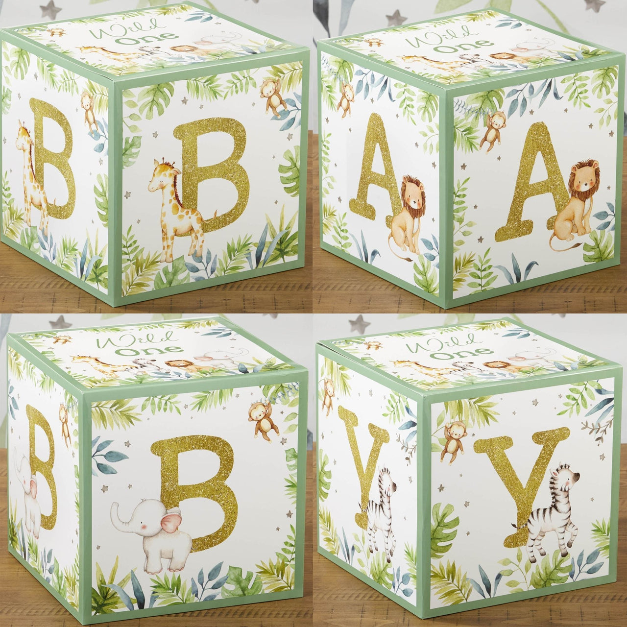 Safari Baby Block Box (Set of 4)