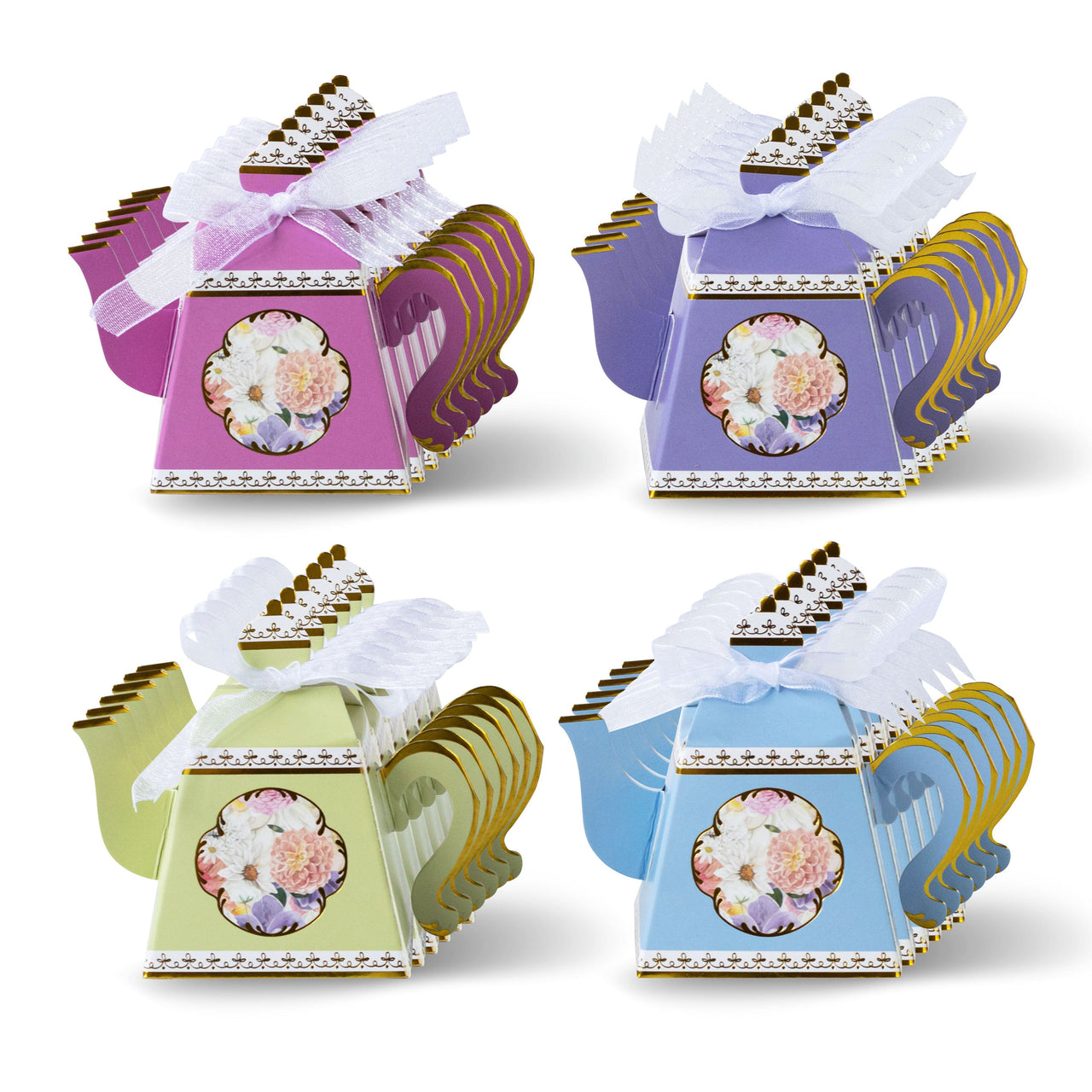 Tea Time Party Favor Box - Assorted (Set of 24) Atlernate silo