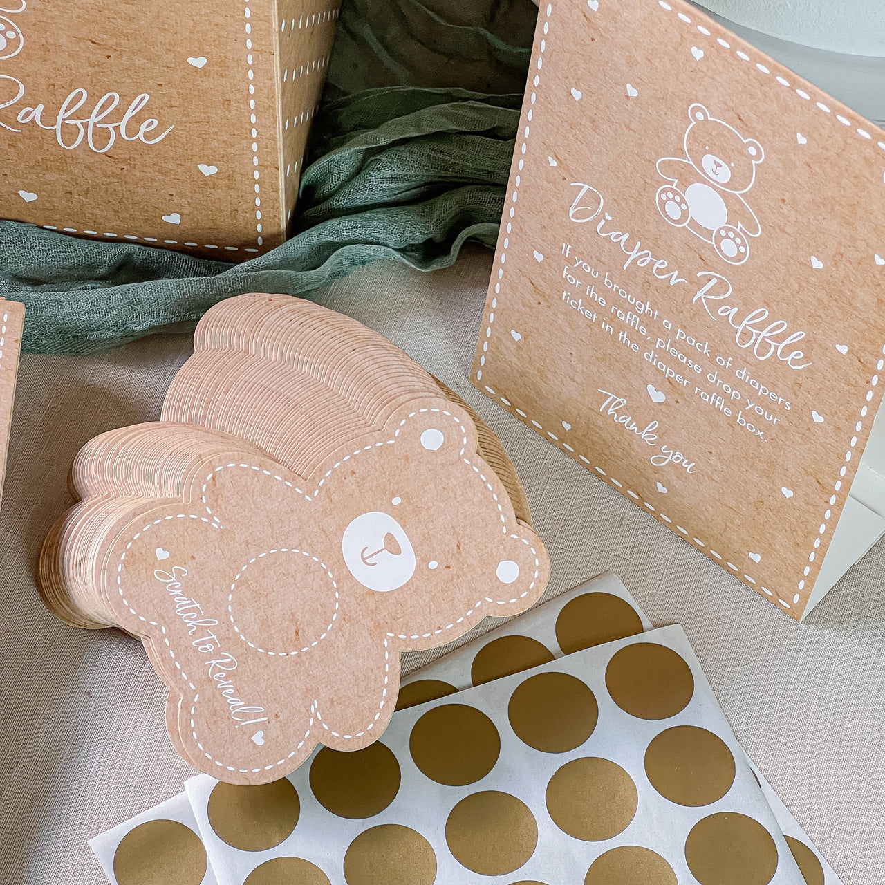 Kraft Bear Diaper Raffle & Scratch Off Game Set Atlernate 2