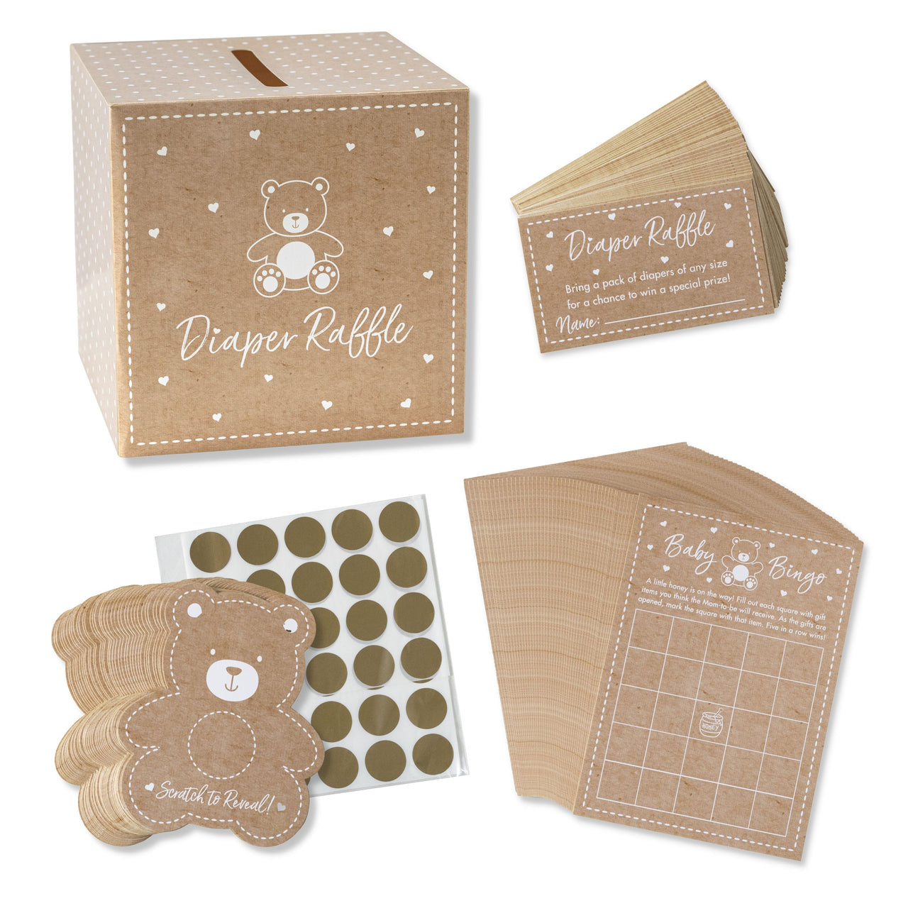 Kraft Bear Diaper Raffle & Scratch Off Game Set Atlernate silo
