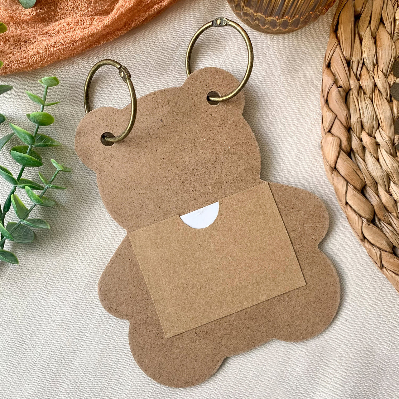 Baby Shower Prediction Advice Card Keepsake Book - Kraft Bear Shape (Set of 50) Atlernate 5