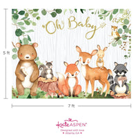 Thumbnail for Woodland Baby Shower Photo Backdrop