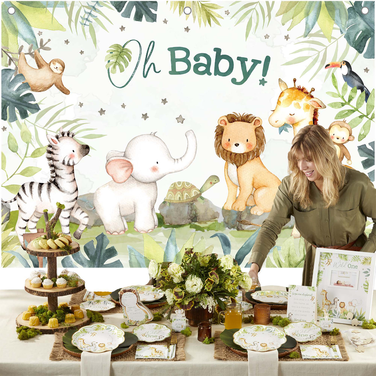 Safari Baby Shower Photo Backdrop