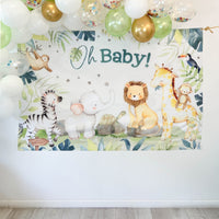 Thumbnail for Safari Baby Shower Photo Backdrop