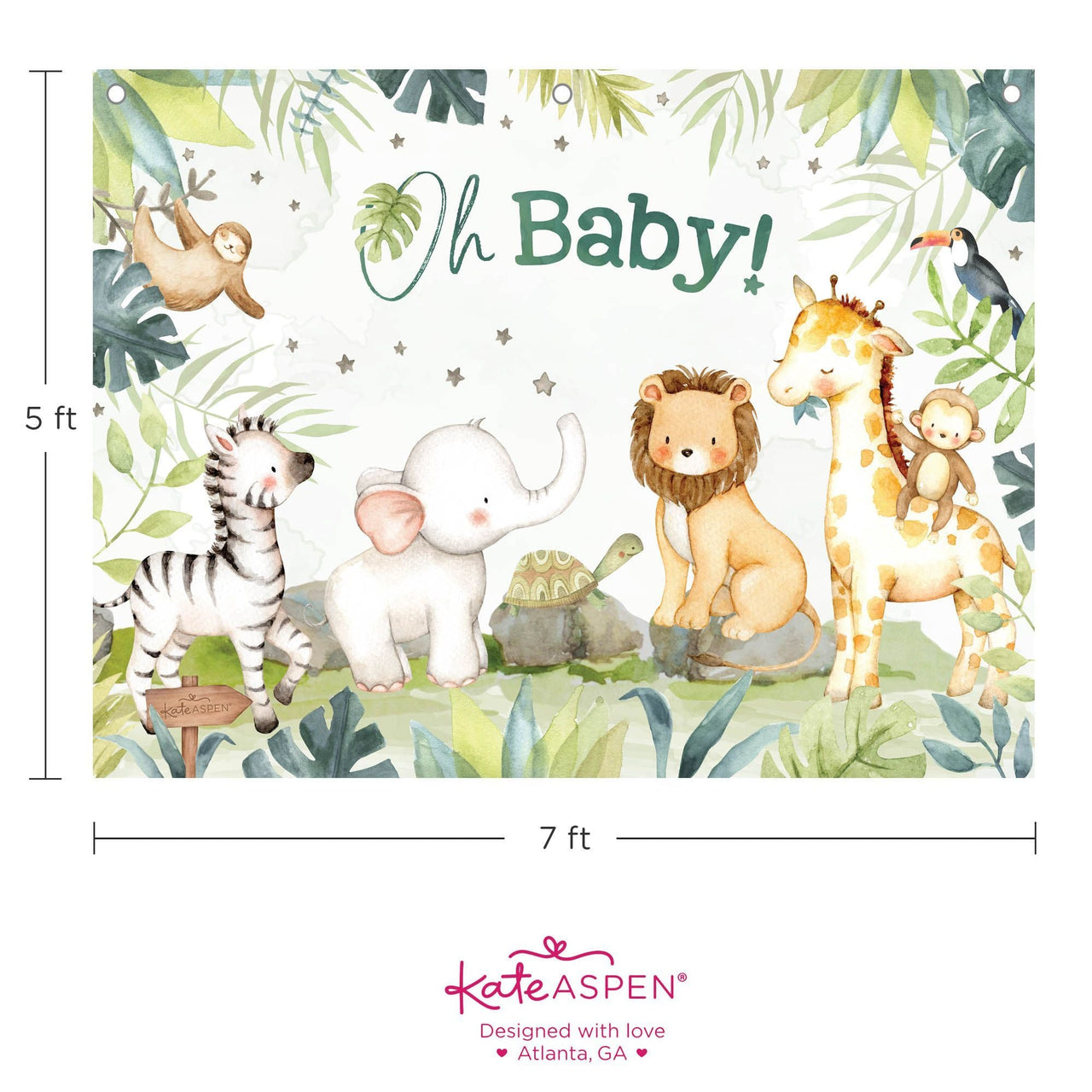 Safari Baby Shower Photo Backdrop