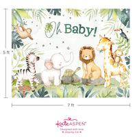 Thumbnail for Safari Baby Shower Photo Backdrop