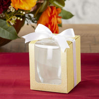Thumbnail for Gold 9 oz. Glassware Gift Box with Ribbon (Set of 12)