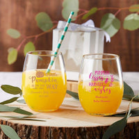 Set Of 12 Personalized 9Oz Cute Baby Giraffe Design Stemless Wine Glasses  ++ Shower Favor + Minimum Qty 2 Sets - Yahoo Shopping