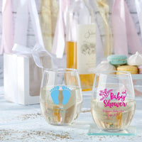 Thumbnail for Personalized Baby Shower 9 oz. Stemless Wine Glass