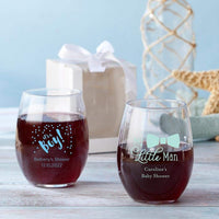 Thumbnail for Personalized Baby Shower 9 oz. Stemless Wine Glass