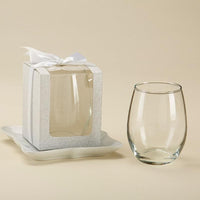 Thumbnail for Silver 9 oz. Glassware Gift Box with Ribbon (Set of 12)
