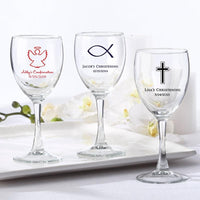 Thumbnail for Personalized Wine Glass 8.5 oz (Religious Designs)