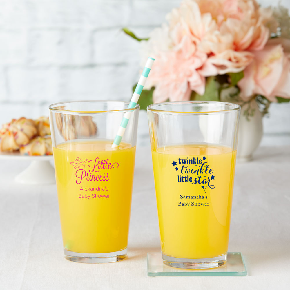 Personalized Baby Shower 16 oz. Pint Glass