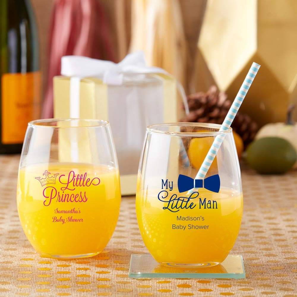 Personalized Baby 15 oz. Stemless Wine Glass