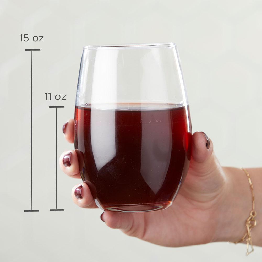 Personalized 15 oz. Stemless Wine Glass - Modern Classic