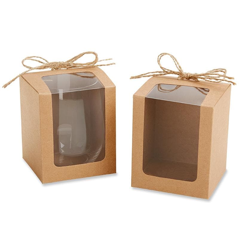 Kraft 9 oz. Glassware Gift Box with Twine (Set of 12)