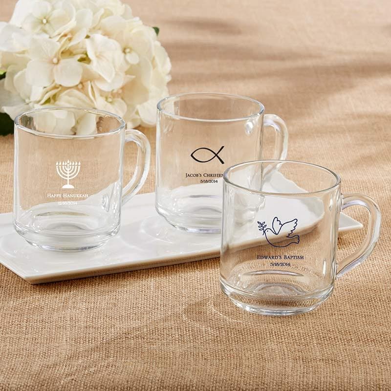 Personalized Religious 10 oz. Glass Coffee Mug