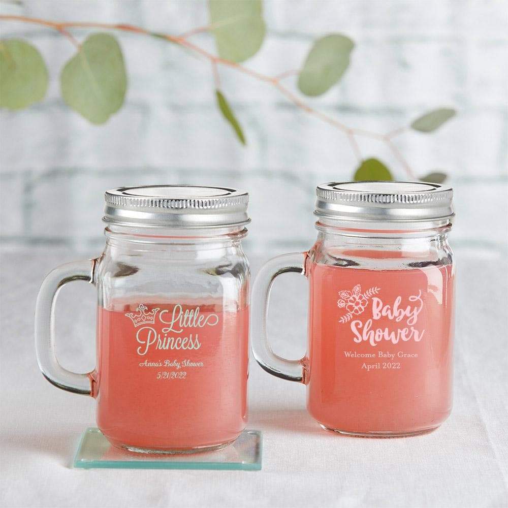 Personalized 16 oz. Mason Jar Mug - Wedding Favors by Kate Aspen