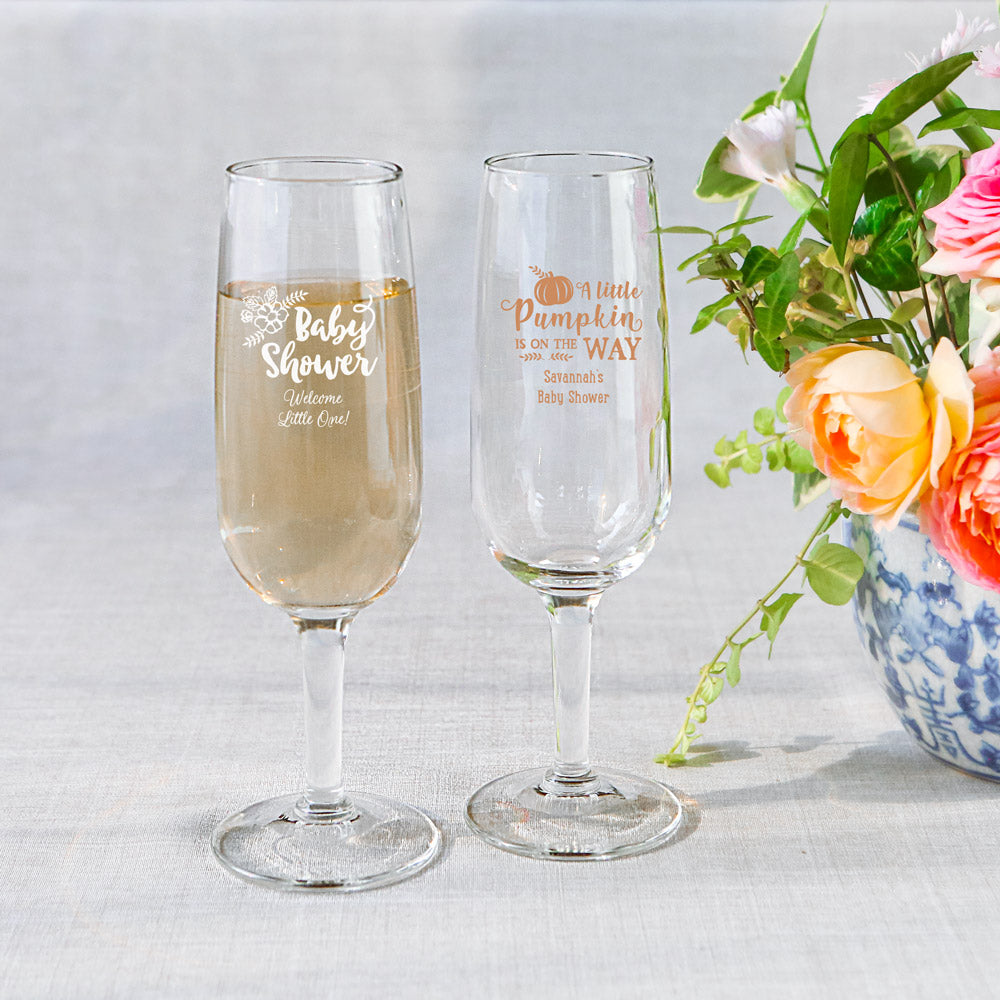 Personalized Baby Shower 6 oz. Champagne Flute