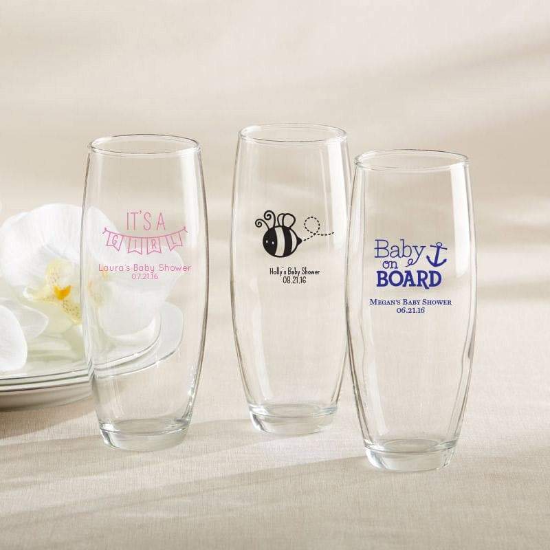 Personalized Baby Shower 9 oz. Stemless Champagne Glass
