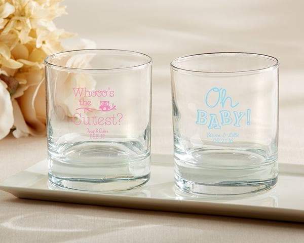 Personalized Baby Shower 9 oz. Rocks Glass