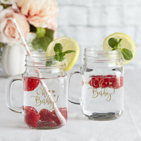 Thumbnail for 12 oz. Mason Jar Mug with Lid - Oh Baby (Set of 6)