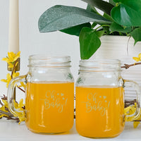 Thumbnail for 12 oz. Mason Jar Mug with Lid - Oh Baby (Set of 6)
