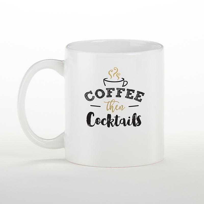 Coffee then Cocktails 11 oz. White Coffee Mug