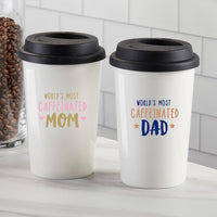 Thumbnail for World's Most Caffeinated Dad 15 oz. Ceramic Travel Mug