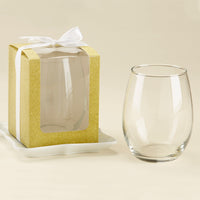 Thumbnail for Gold 15 oz. Glassware Gift Box with Ribbon (Set of 20)