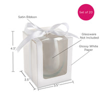 Thumbnail for White 15 oz. Glassware Gift Box with Ribbon (Set of 20)