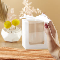 Thumbnail for White 9 oz. Glassware Gift Box with Ribbon (Set of 20)