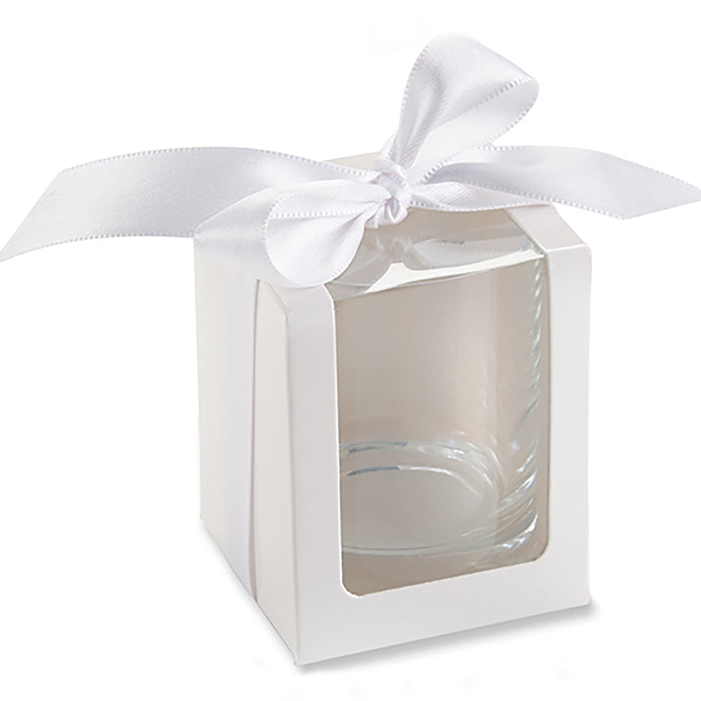 White Wedding Favor Box, White Wedding Candy Box, Basket Wedding Favor