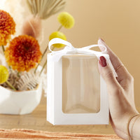 Thumbnail for White 2 oz. Shot Glass/Votive Holder Gift Box with Ribbon (Set of 20)