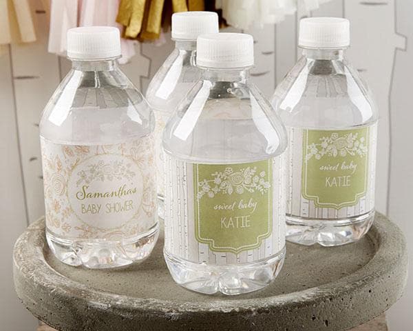 Personalized Rustic Baby Shower Water Bottle Labels