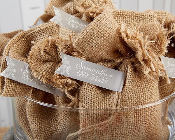 Personalized Rustic Baby Shower Party Flags
