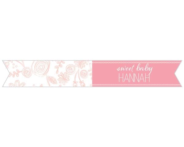 Personalized Rustic Baby Shower Party Flags