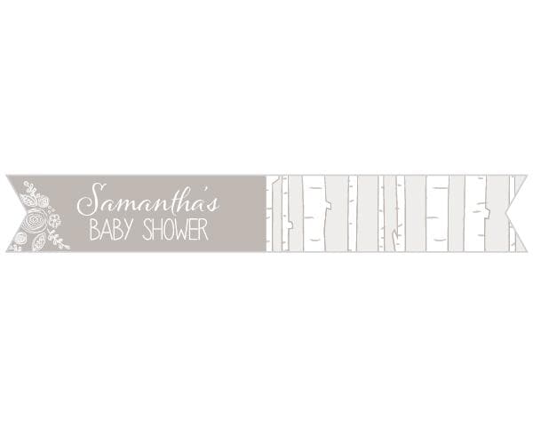 Personalized Rustic Baby Shower Party Flags